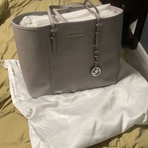 Jet set travel tote studded large